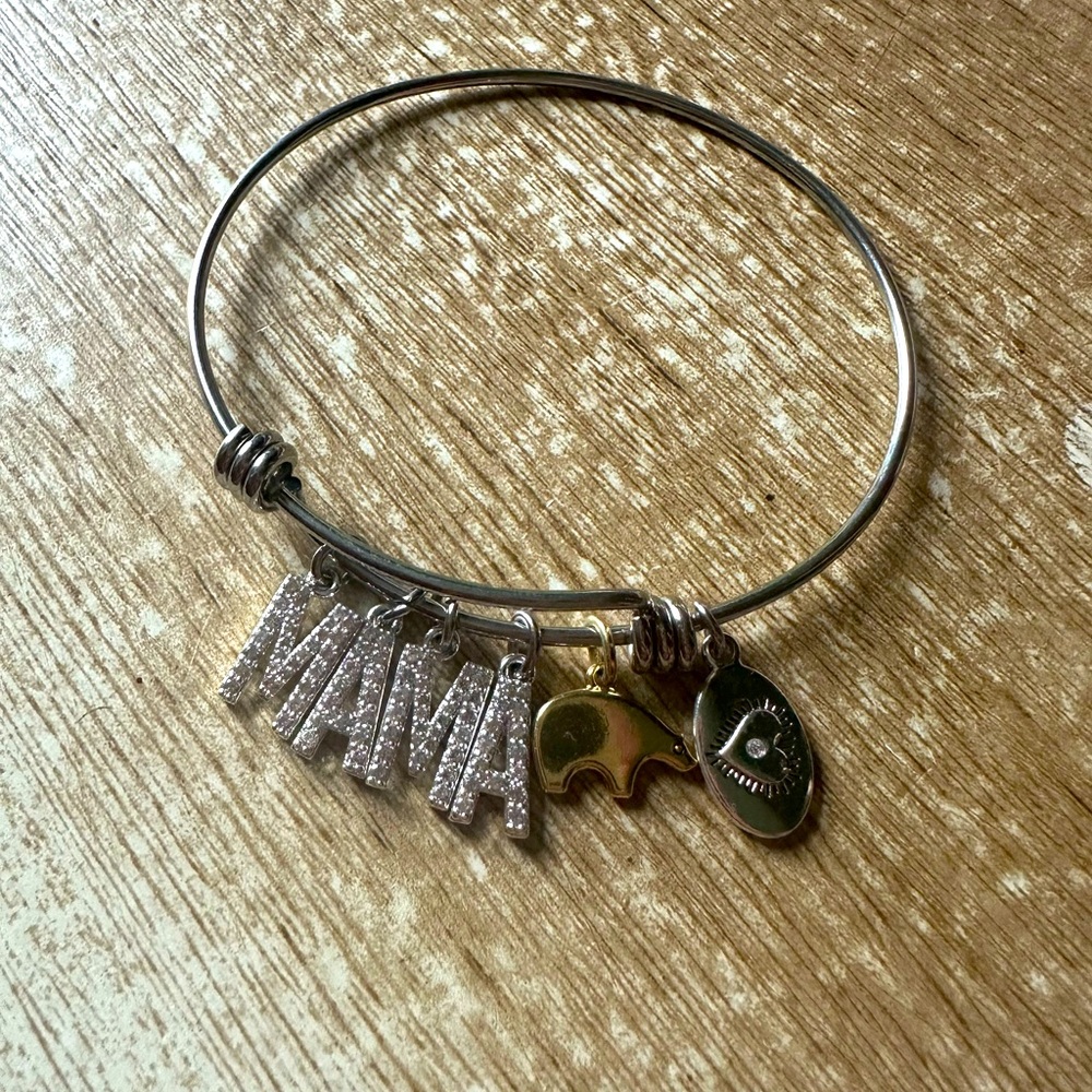 Footnotes Mama Bear Pavé bracelet silver